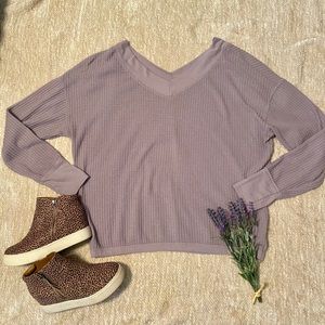 Double V-Neck Lavender Thermal